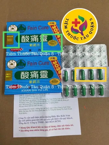 Viên Uống Hỗ Trợ Xương Khớp Toan Thống Linh Kwan Shi Yu Lin - Giảm Đau Nhức Xương Khớp, Hỗ Trợ Sức Khỏe Hiệu Quả, Hộp 20 Viên