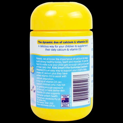Kẹo Dinh Dưỡng Nature's Way Vita Gummies Canxi + Vitamin D cho Trẻ Em - Bổ Sung Canxi và Vitamin D3 Phát Triển Xương Răng Chắc Khỏe