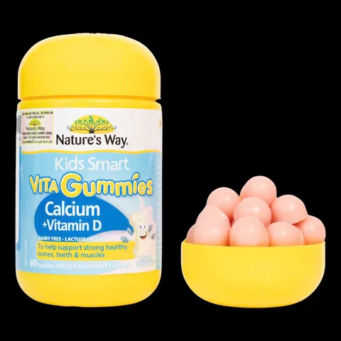 Kẹo Dinh Dưỡng Nature's Way Vita Gummies Canxi + Vitamin D cho Trẻ Em - Bổ Sung Canxi và Vitamin D3 Phát Triển Xương Răng Chắc Khỏe