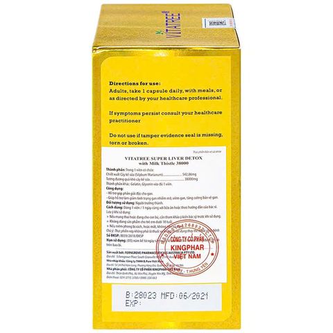 Viên Uống Giải Độc Gan Vitatree Super Liver Detox 100 Viên - Hỗ Trợ Bảo Vệ Gan, Giảm Tổn Thương, Nhập Khẩu Úc
