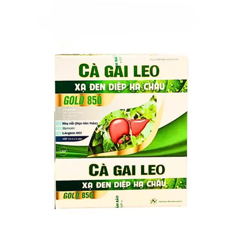 Viên uống Cà Gai Leo Xạ Đen Diệp Hạ Châu Gold 850 - Hỗ trợ giải độc gan và bảo vệ sức khỏe gan - Hộp 60 viên chất lượng cao