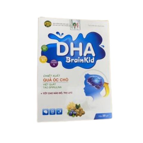 Cốm DHA BRAINKID Hỗ Trợ Phát Triển Não Bộ và Thị Lực - Hộp 20 Gói Bổ Não Cho Trẻ Em Từ 3 Tuổi