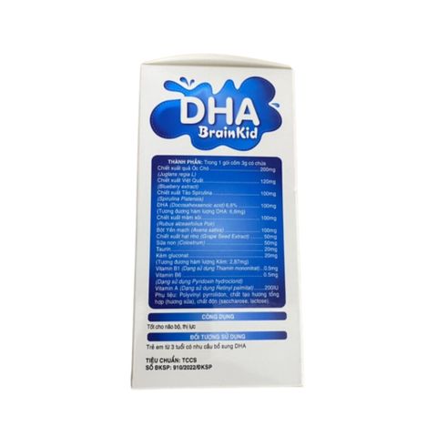 Cốm DHA BRAINKID Hỗ Trợ Phát Triển Não Bộ và Thị Lực - Hộp 20 Gói Bổ Não Cho Trẻ Em Từ 3 Tuổi