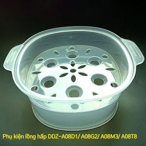 Xửng Hấp Nắp Nhựa Nồi Nấu Chậm Bear 0.8L - Dụng Cụ Hấp Thực Phẩm Tiện Lợi Cho Bé