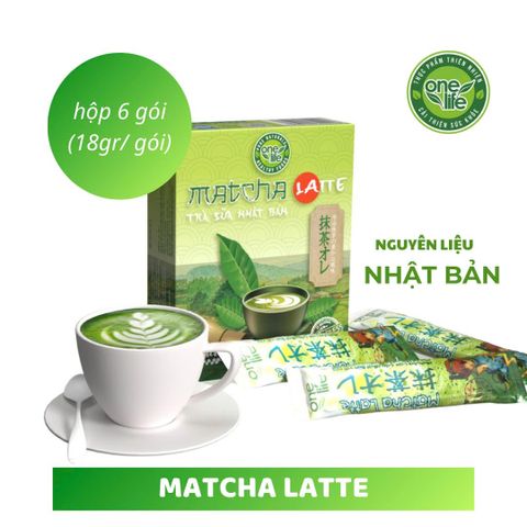 Bột Trà Xanh Matcha Latte OneLife – Hộp 6 Gói Nguyên Chất Nhật Bản, Dễ Pha, Thơm Ngon, Tiện Lợi, Nạp Năng Lượng Mỗi Ngày
