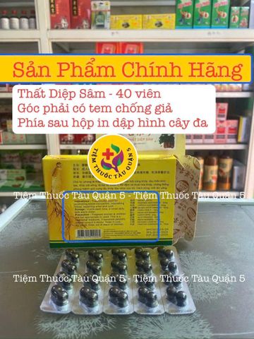 Viên uống Thất Diệp Sâm 40 viên - Hỗ trợ giảm đau nhức xương khớp, chính hãng từ Malaysia, công thức tự nhiên