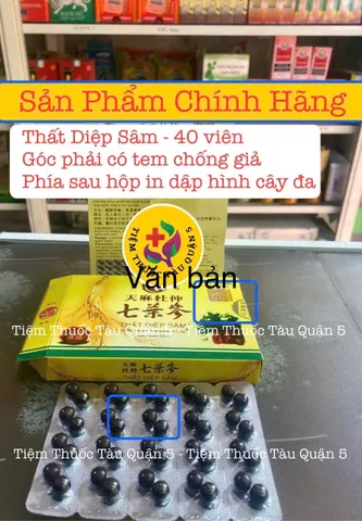 Viên uống Thất Diệp Sâm 40 viên - Hỗ trợ giảm đau nhức xương khớp, chính hãng từ Malaysia, công thức tự nhiên