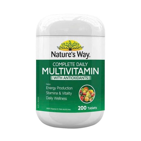 Viên Uống Vitamin Tổng Hợp Nature’s Way - Hỗ Trợ Sức Khỏe, Bổ Sung 19 Vitamin và Khoáng Chất, Hộp 200 Viên Nhập Khẩu Úc