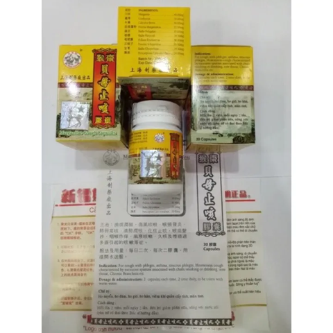 Họ Xuyên Bối Chỉ Khái - Viên Nang Giảm Ho Chính Hãng Margaritae - Hộp 30 Viên, Hỗ Trợ Giảm Ho Suyễn và Ho Đờm