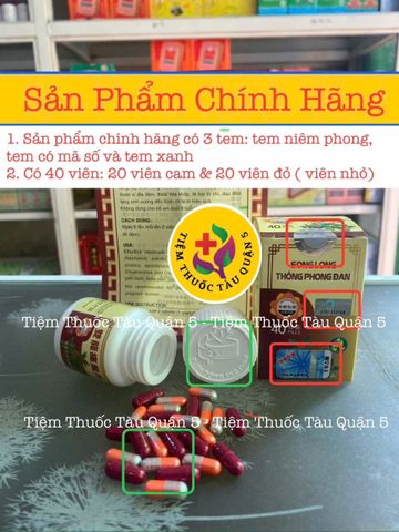 Song Long Thống Phong Đan Hỗ Trợ Điều Trị Gout - Hộp 40 Viên Chính Hãng, Giảm Đau Nhức Xương Khớp, Thoái Hóa Cột Sống