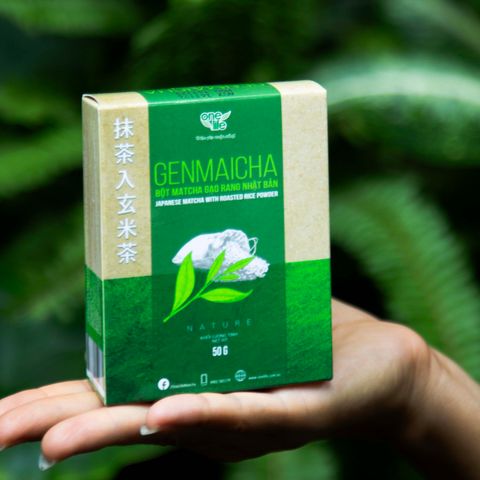 Bột Genmaicha Trà Xanh Gạo Rang OneLife Nhật Bản - 50gr Hỗ Trợ Giảm Cân, Thức Uống Tự Nhiên, Không Đường, Thơm Ngon, Dễ Pha Chế