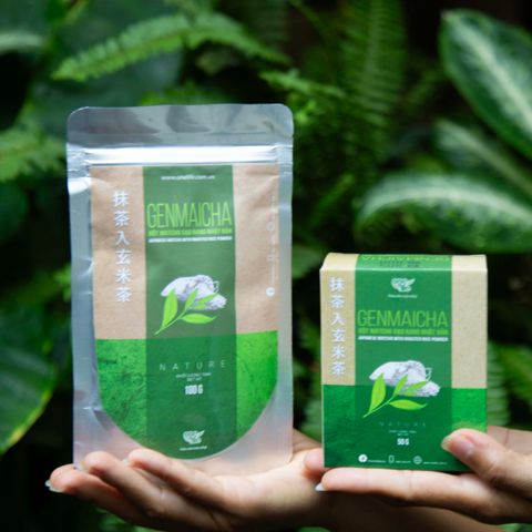 Bột Genmaicha Trà Xanh Gạo Rang OneLife Nhật Bản - 50gr Hỗ Trợ Giảm Cân, Thức Uống Tự Nhiên, Không Đường, Thơm Ngon, Dễ Pha Chế
