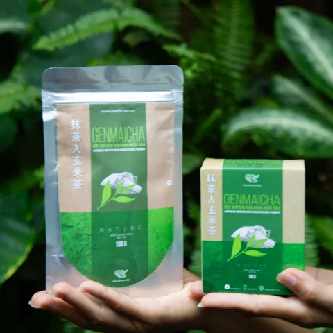 Bột Genmaicha Gạo Rang ONELIFE Nhật Bản 100gr - Trà Xanh Matcha Thiên Nhiên, Hỗ Trợ Giảm Cân, Không Đường, Dinh Dưỡng Sức Khỏe
