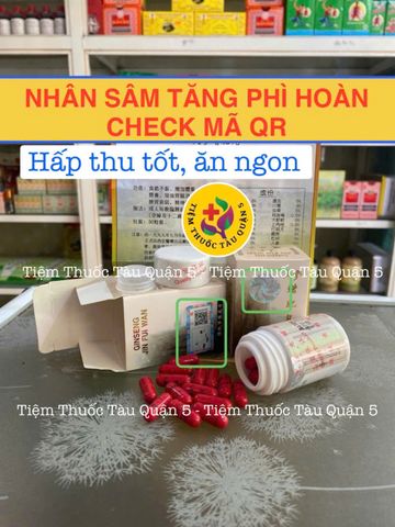 Nhân Sâm Tăng Phì Hoàn Chính Hãng - Hỗ Trợ Tăng Cân, Cải Thiện Chức Năng Tiêu Hóa, Hộp 30 Viên