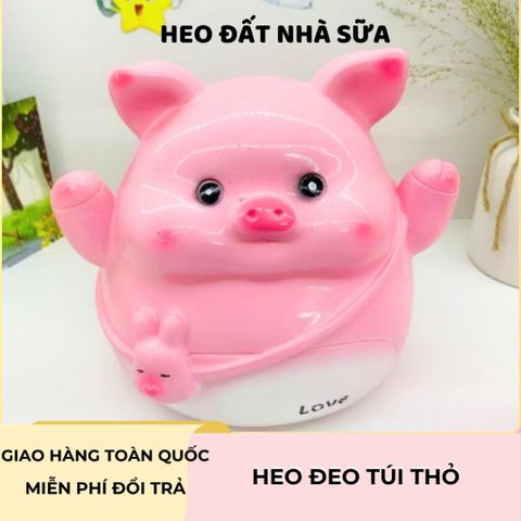 Heo đất tiết kiệm đeo túi thỏ