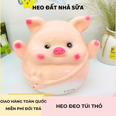 Heo đất tiết kiệm đeo túi thỏ