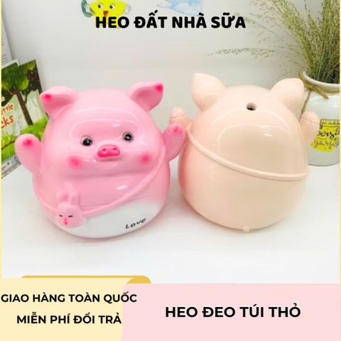 Heo đất tiết kiệm đeo túi thỏ