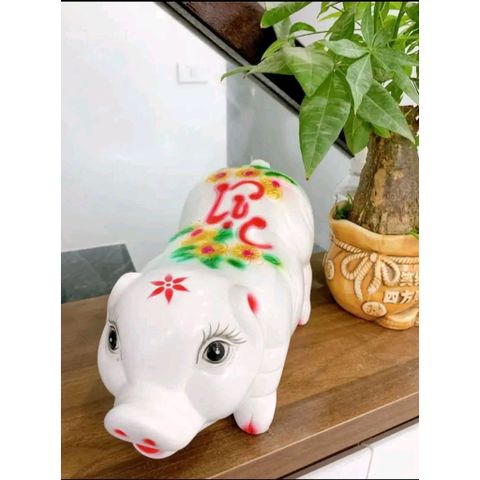Heo Đất Tiết Kiệm Ngọc Trinh - Lợn Đất Dáng Dài Trang Trí Gia Đình, Quà Tặng Ý Nghĩa, Chất Liệu An Toàn Cho Trẻ Em