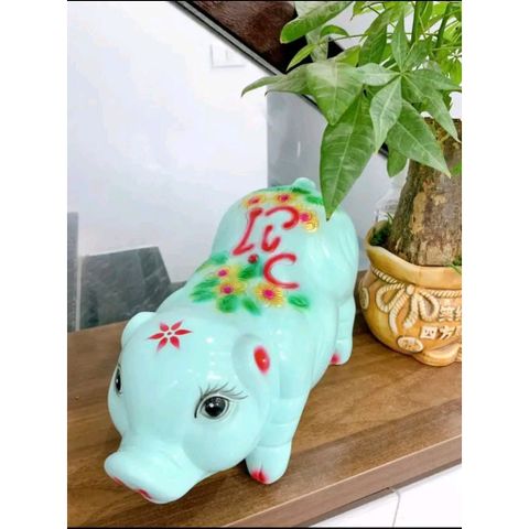 Heo Đất Tiết Kiệm Ngọc Trinh - Lợn Đất Dáng Dài Trang Trí Gia Đình, Quà Tặng Ý Nghĩa, Chất Liệu An Toàn Cho Trẻ Em