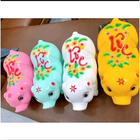 Heo Đất Tiết Kiệm Ngọc Trinh - Lợn Đất Dáng Dài Trang Trí Gia Đình, Quà Tặng Ý Nghĩa, Chất Liệu An Toàn Cho Trẻ Em