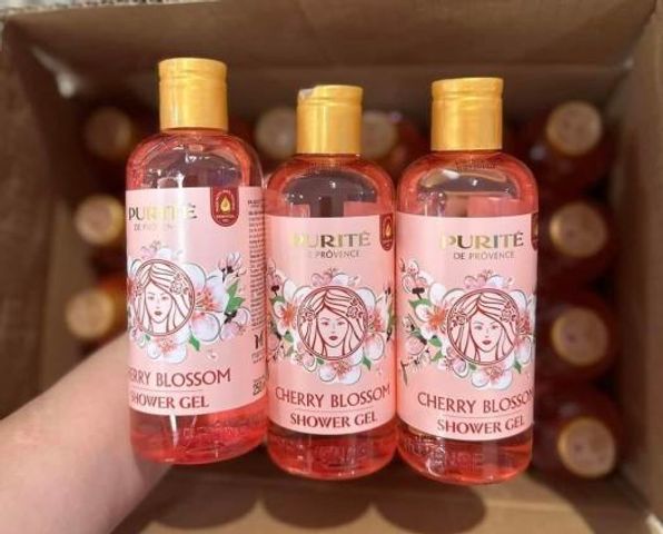 Sữa tắm Purite 250ml Hoa Anh Đào - Chiết Xuất Tự Nhiên, Làm Sạch & Dưỡng Ẩm, Hương Thơm Nhẹ Nhàng, Phù Hợp Mọi Loại Da