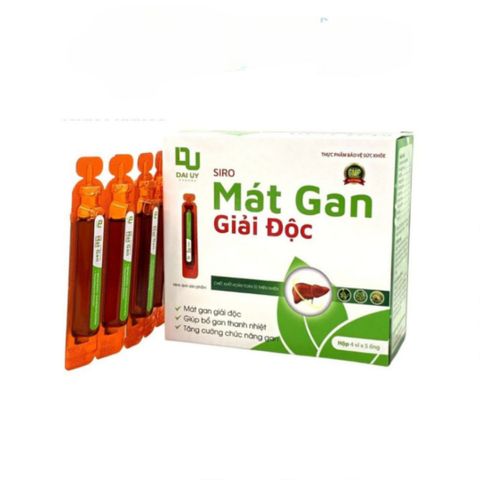 Siro Mát Gan Giải Độc Gan Đại Uy - Tăng Cường Chức Năng Gan, Giảm Mẩn Ngứa, Rôm Sảy - Hộp 20 ống Chuyên Dụng cho Trẻ Em và Người Lớn