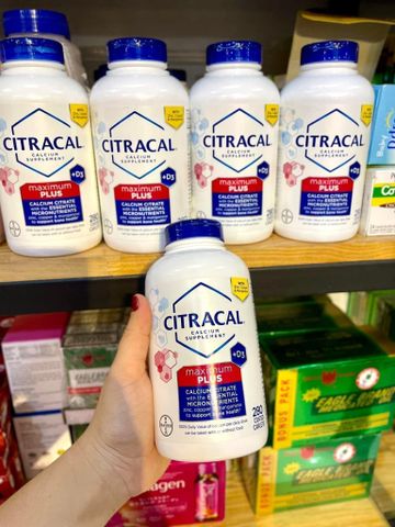 Viên uống bổ sung canxi CITRACAL +D3 MAXIMUM PLUS 280 viên - Hỗ trợ sức khỏe xương chắc khỏe và hấp thu canxi tối ưu