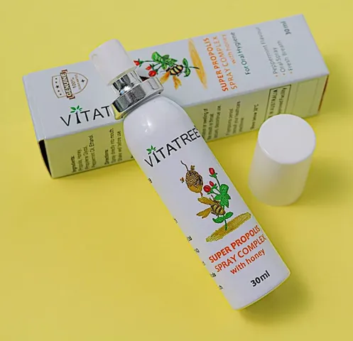 Chai Xịt Keo Ong Vitatree 30ml - Chiết Xuất Tự Nhiên Giúp Dưỡng Da Mịn Màng và Kháng Viêm, Sản Phẩm Chăm Sóc Da Toàn Diện
