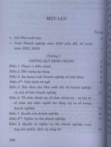 Luật Doanh Nghiệp năm 2020 - Sửa Đổi, Bổ Sung năm 2022, 2025 - Tài Liệu Nghiên Cứu Cho Doanh Nhân và Chủ Đầu Tư Việt Nam