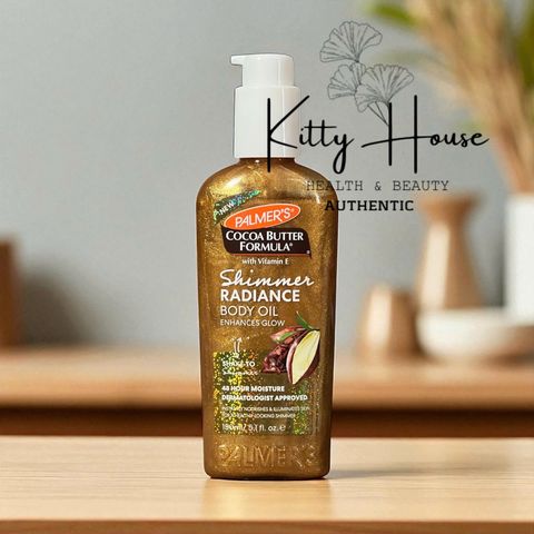Dầu Dưỡng Thể Palmer's Cocoa Butter Shimmer Radiance 150ml - Dưỡng Da Rạng Rỡ, Bơ Ca Cao, Phù Hợp Với Mọi Loại Da