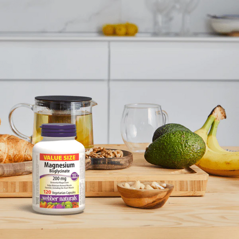 Viên Uống Magnesium Bisglycinate Webber Naturals 200mg - Giảm Căng Thẳng, Hỗ Trợ Giấc Ngủ Sâu và Khỏe Xương (Hộp 120 Viên) - YoungFit