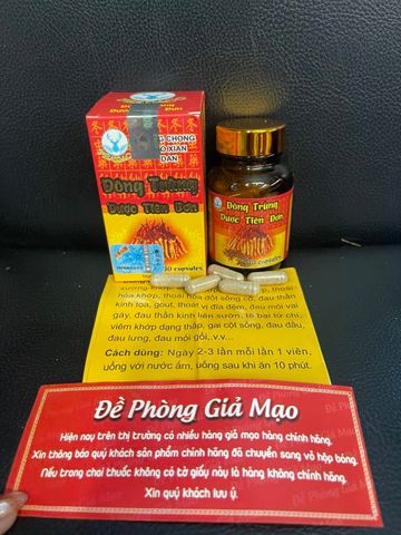 Đông Trùng Dược Tiên Đơn Chính Hãng - Hỗ Trợ Xương Khớp, Giảm Đau Nhức, Viêm Khớp, Hộp 30 Viên Từ Thiên Nhiên