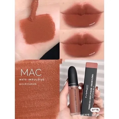 Son Kem - Son Mac 979 Powder Kiss Liquid Lipcolour - Cam Đào 296534