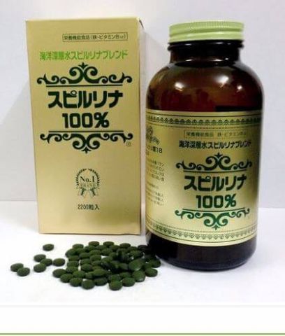 Viên Tảo Xoắn Spirulina Nhật Bản - Hộp 2200 Viên Bổ Sung Sức Khỏe, Giúp Tăng Cường Miễn Dịch và Kiểm Soát Cân Nặng