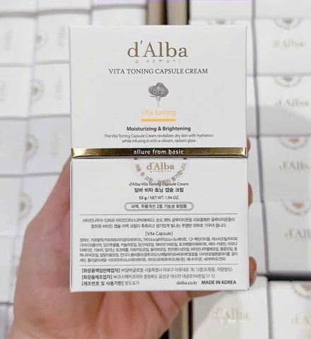 Kem Dưỡng Trắng Da D'Alba White Truffle Oil Capsule Cream 55g - Dưỡng ẩm, tái tạo sáng da từ nấm truffle trắng, phù hợp mọi loại da