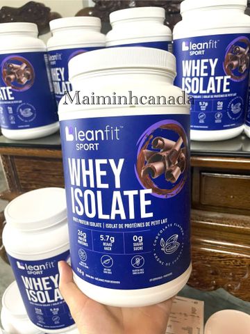 Bột đạm sữa Whey Protein Leanfit Sport Isolate - Tăng cường sức khỏe và phục hồi cơ bắp cho người yêu thể thao và tập gym - Xuất xứ Canada