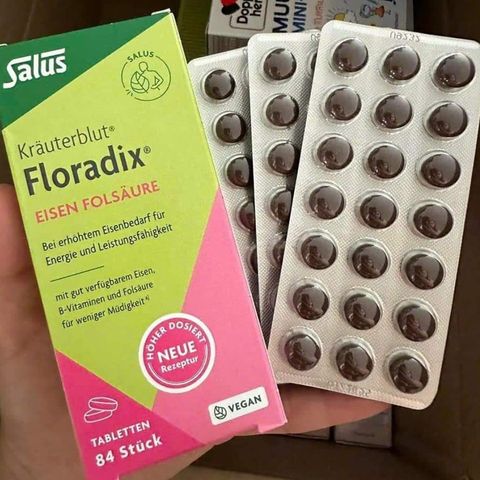 Viên uống Sắt thuần chay Floradix Salus Đức 84 viên