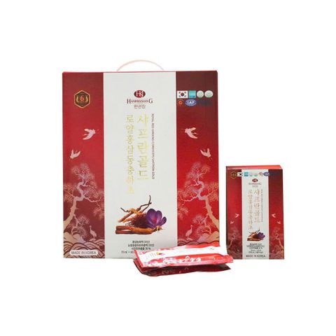 Nước Hồng Sâm Đông Trùng Saffron Gold HanKwanJang - 60 Gói Tăng Cường Miễn Dịch, Bổ Sung Năng Lượng, Dễ Uống