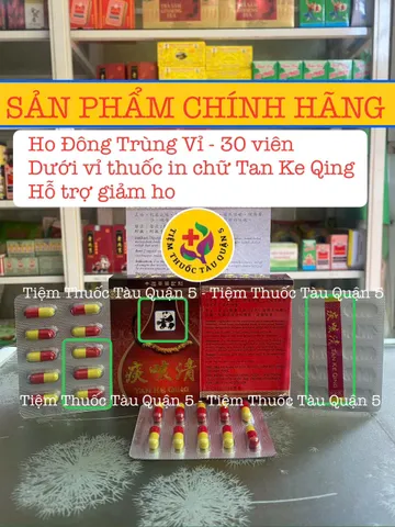 Hỗ Trợ Ho Đờm Trùng Vỉ - Tanke Qing, 30 Viên, Giảm Ho, Long Đờm, Hiệu Quả cho Ho và Viêm Họng, Xuất Xứ Hong Kong