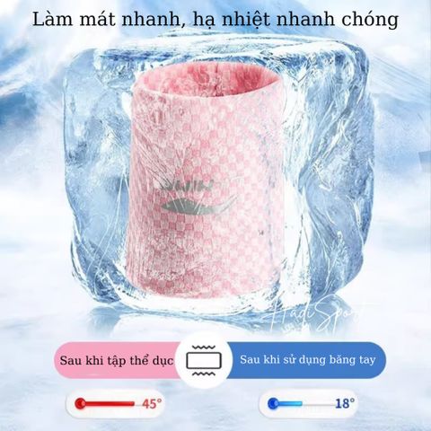 Băng Cổ Tay Lạnh Cao Cấp Lining - Khăn Lau Mồ Hôi Thể Thao Giúp Giảm Nhiệt Nhanh, Thấm Hút Tối Đa, Kích Thước 8*12cm