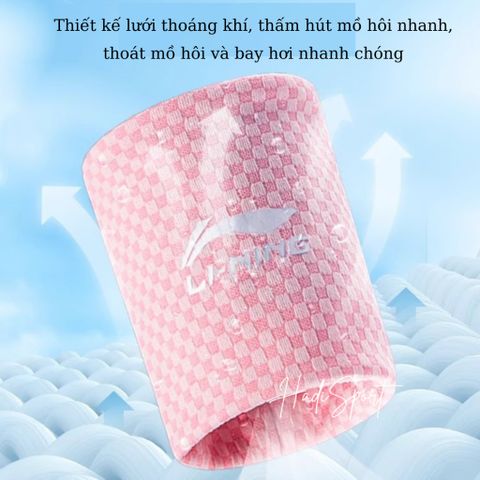 Băng Cổ Tay Lạnh Cao Cấp Lining - Khăn Lau Mồ Hôi Thể Thao Giúp Giảm Nhiệt Nhanh, Thấm Hút Tối Đa, Kích Thước 8*12cm