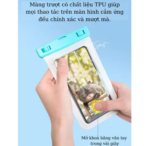 Túi đựng điện thoại LI-NING chống nước dung tích lớn bảo vệ màn hình cảm ứng khi bơi lặn mã LNBR705 303295
