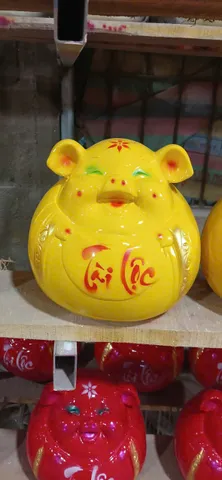 Heo Đất Ông Thổ Địa Tài Lộc - Tượng Heo Tiết Kiệm Đáng Yêu 20x20cm - Quà Tặng Khai Trương & Trang Trí Phòng Khách