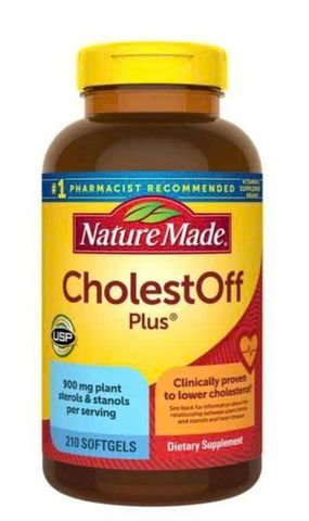 Viên uống giảm Cholesterol Nature Made CholestOff Plus 210 viên - Hỗ trợ sức khỏe tim mạch, hàng chính hãng Mỹ