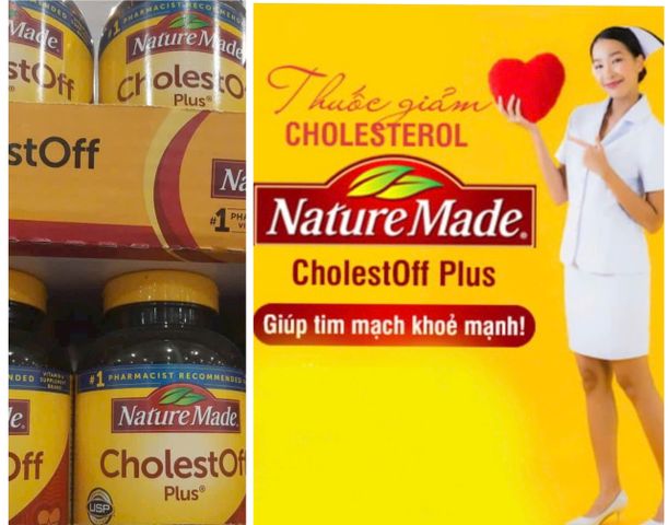 Viên uống giảm Cholesterol Nature Made CholestOff Plus 210 viên - Hỗ trợ sức khỏe tim mạch, hàng chính hãng Mỹ