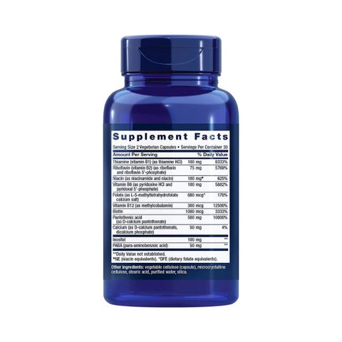 Viên Uống BioActive Complete B-Complex Life Extension 60 Viên - Hỗ Trợ Sức Khỏe Tim Mạch và Hệ Thần Kinh, Cải Thiện Năng Lượng và Nhận Thức