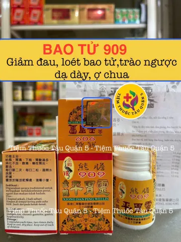 Bao Tử 909 HK Loại 1 (Tem Nai Nổi) - Hỗ Trợ Viêm Dạ Dày, Giảm Đầy Hơi, Đau Bao Tử, Cải Thiện Tiêu Hóa