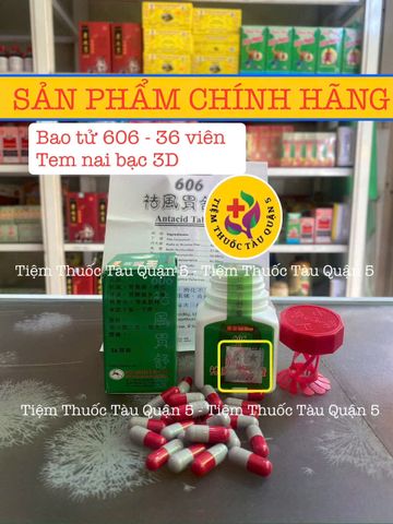 Viên Uống Bao Tử 606 - Hỗ Trợ Tiêu Hóa Chữa Đau Dạ Dày, Giảm Ợ Chua, Loét Dạ Dày Chính Hãng Tem Nai Bạc 3D