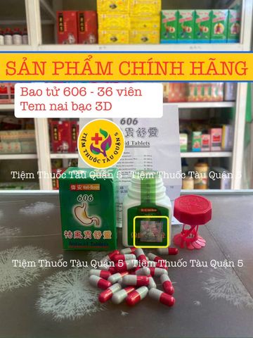 Viên Uống Bao Tử 606 - Hỗ Trợ Tiêu Hóa Chữa Đau Dạ Dày, Giảm Ợ Chua, Loét Dạ Dày Chính Hãng Tem Nai Bạc 3D