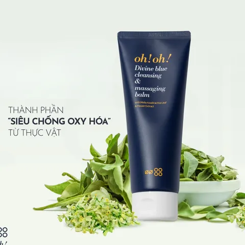 💗 (CHÍNH HÃNG) OH! OH! Divine Blue Cleansing & Massaging Balm 30ml – Sáp Tẩy Trang Làm Sạch Sâu & Mềm Mượt Da